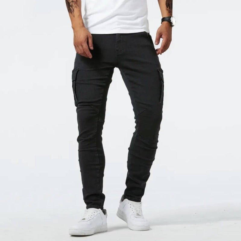 Skinny cargobroek - Stretch slim fit cargobroek voor heren-Hallo Susanne