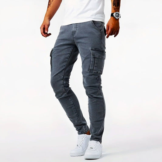 Skinny cargobroek - Stretch slim fit cargobroek voor heren-Hallo Susanne