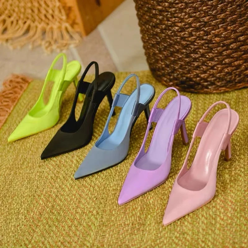 Slingback-hakken - Puntige neus - Hoge hak - Slingback-pumps - Dameshakken-Hallo Susanne