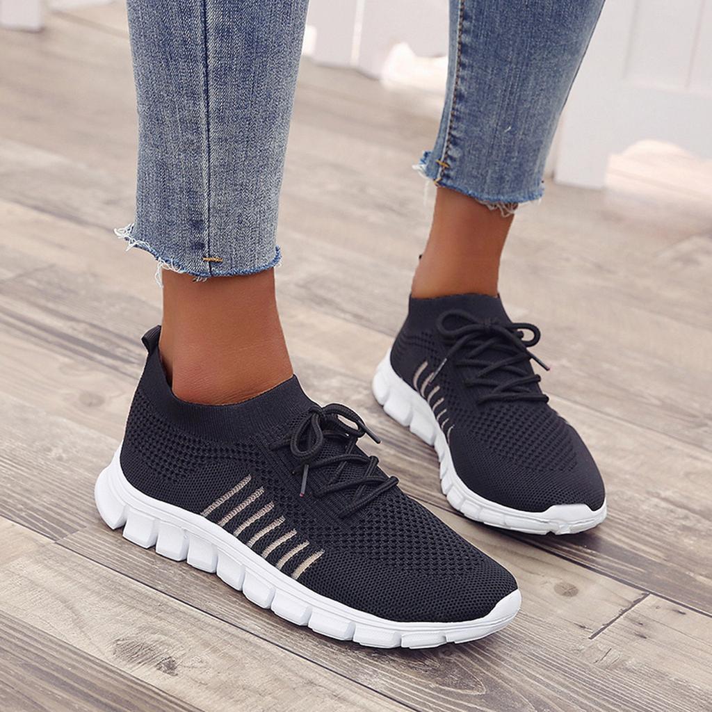 Slip-On Sneakers - Ademend- Orthopedisch - Mesh Sneakers - Damestrainers-Hallo Susanne