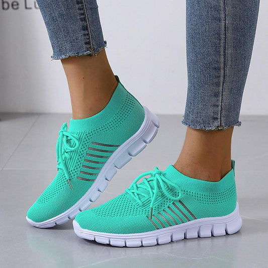 Slip-On Sneakers - Ademend- Orthopedisch - Mesh Sneakers - Damestrainers-Hallo Susanne