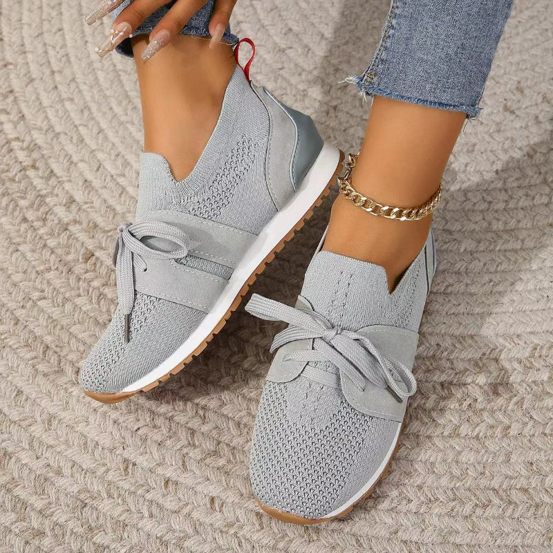 Slip-On Sneakers - Orthopedische wandelschoenen van mesh voor dames-Hallo Susanne