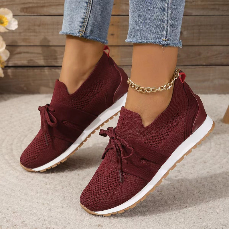 Slip-On Sneakers - Orthopedische wandelschoenen van mesh voor dames-Hallo Susanne