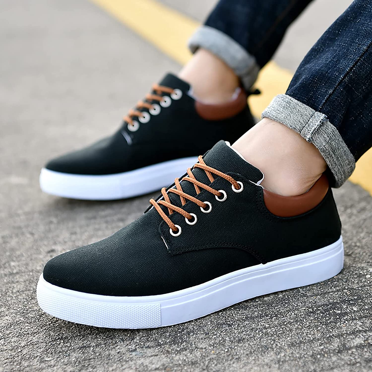Slip-on Sneakers - Canvas Vrijetijdssneakers voor heren-Hallo Susanne