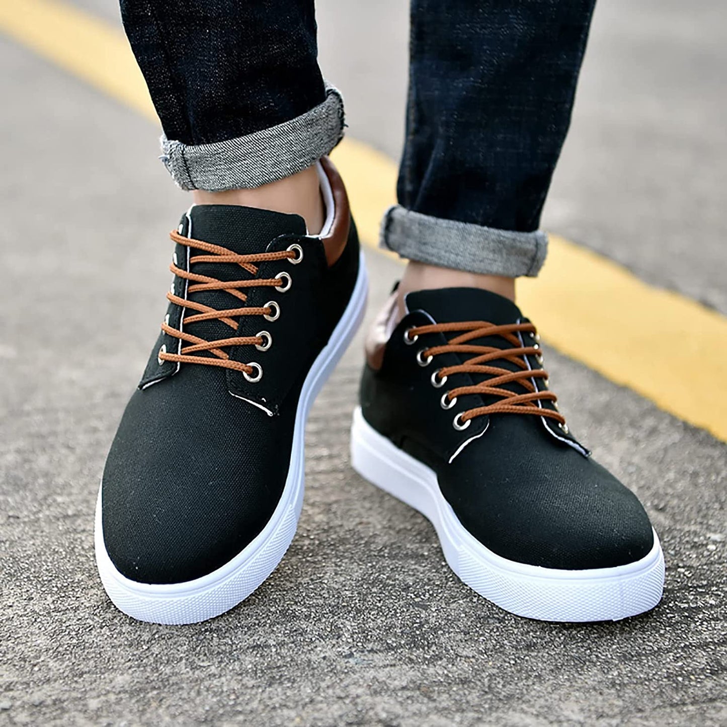 Slip-on Sneakers - Canvas Vrijetijdssneakers voor heren-Hallo Susanne