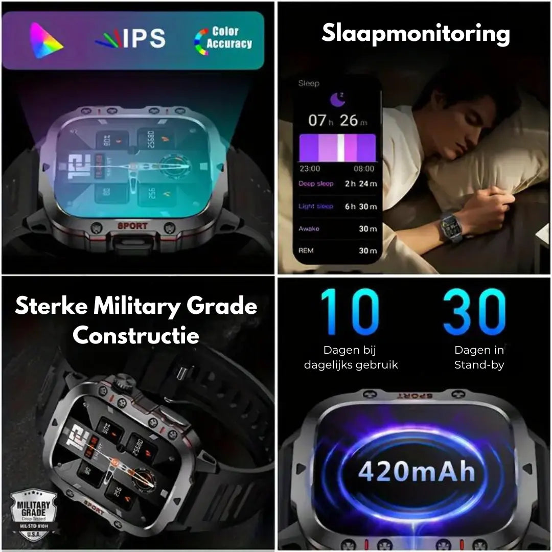 Smartwatch - Digitaal - Slaapmonitor - Fitness tracker - Slimme horloges voor mannen-Hallo Susanne