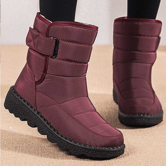 Snow Boots - Warme, Waterdichte, Slip-On, Met Bont gevoerde Winterlaarzen voor dames-Hallo Susanne