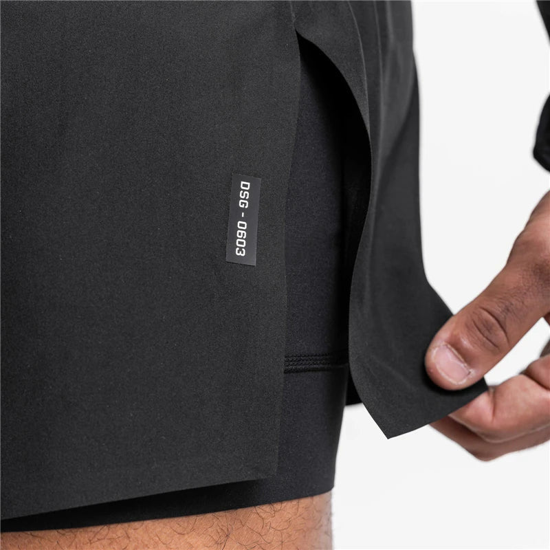 Sportshort | Koord | 2-in-1 | Sportshort | Hardloopshort voor heren-Hallo Susanne