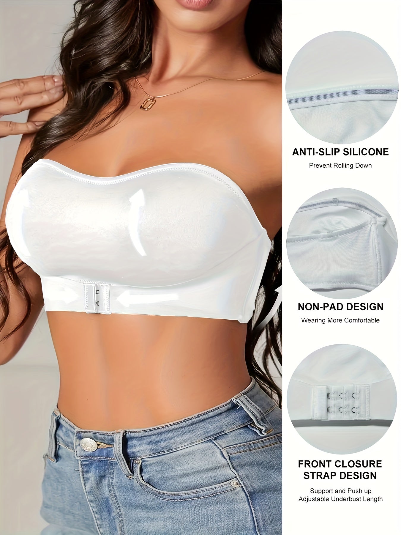 Strapless Beha | Niet Gevuld | Frontsluiting | Bandeau Beha | Frontsluiting Beha-Hallo Susanne