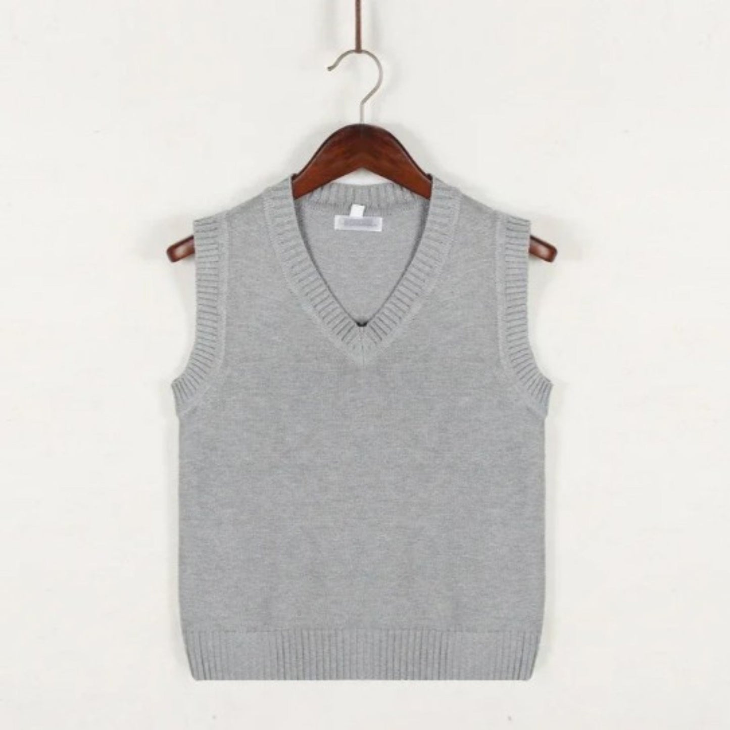Sweater Vest - Heren mouwloos V-hals Pullover Gebreid Vest-Hallo Susanne
