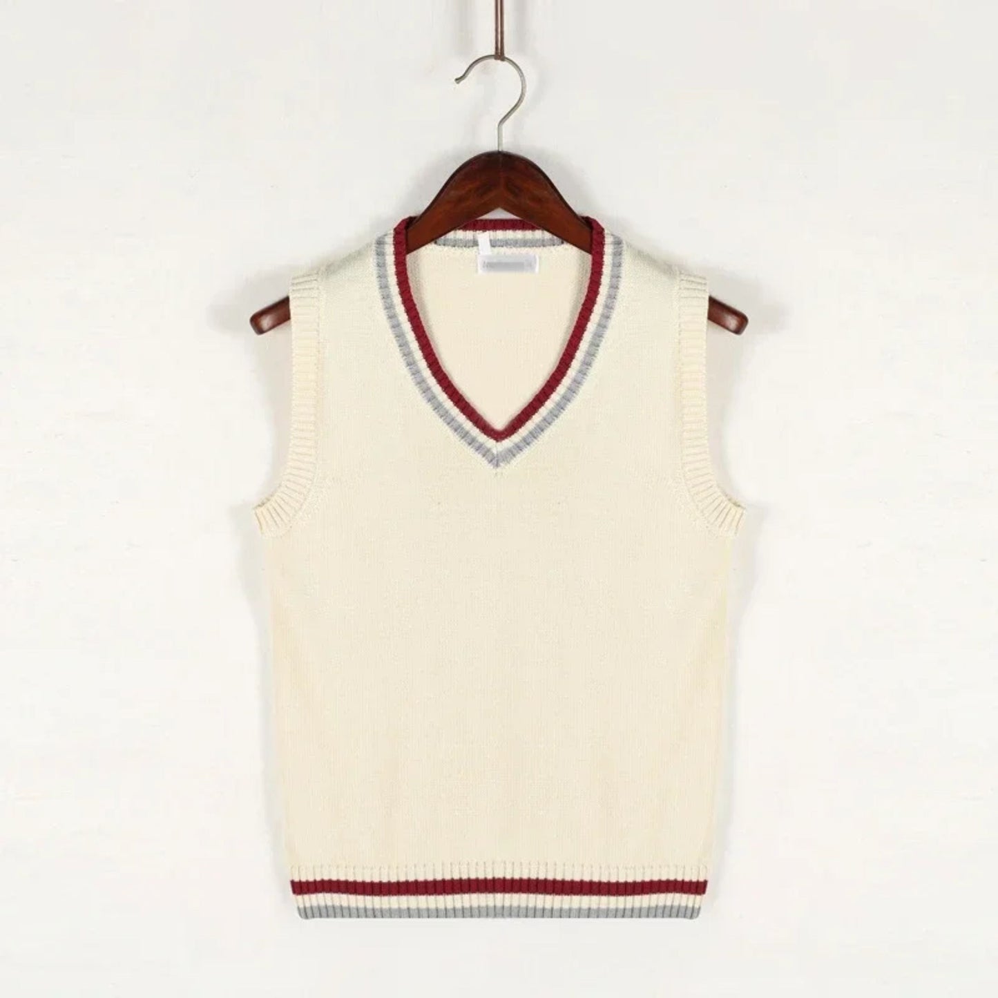 Sweater Vest - Heren mouwloos V-hals Pullover Gebreid Vest-Hallo Susanne