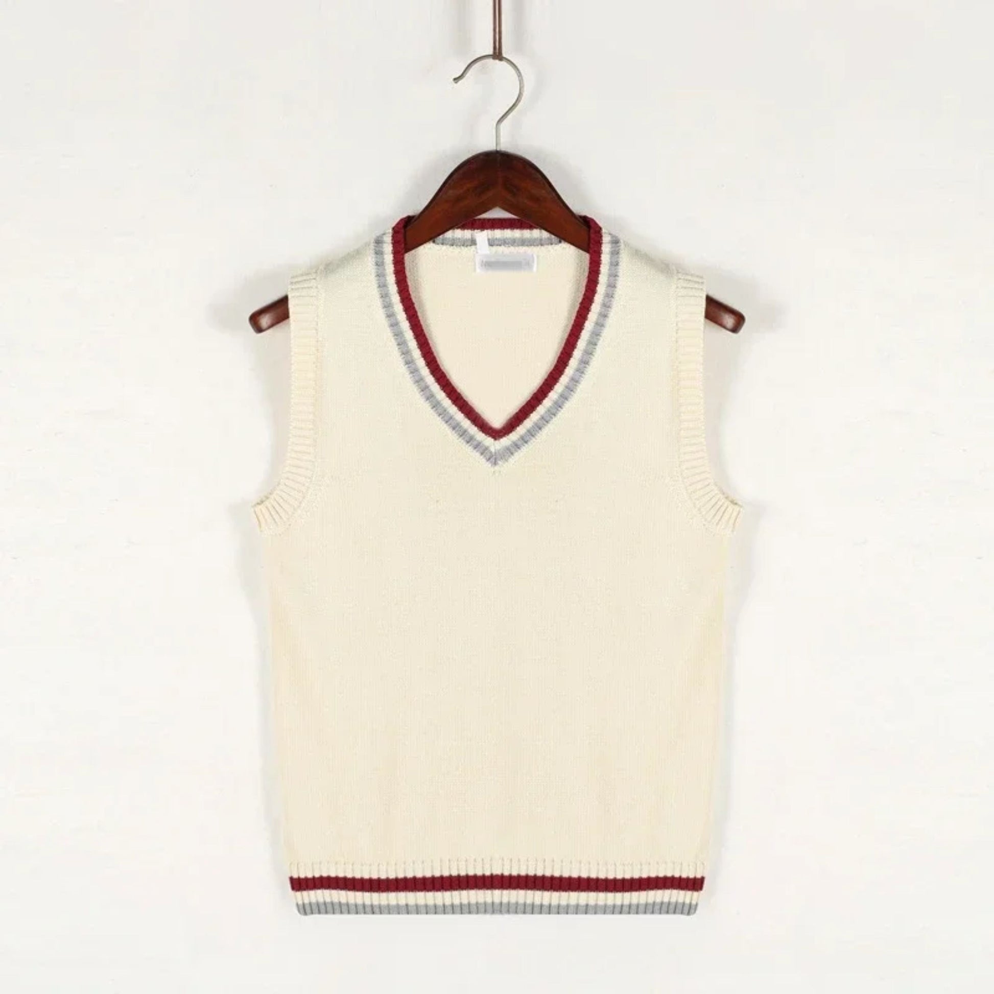 Sweater Vest - Heren mouwloos V-hals Pullover Gebreid Vest-Hallo Susanne