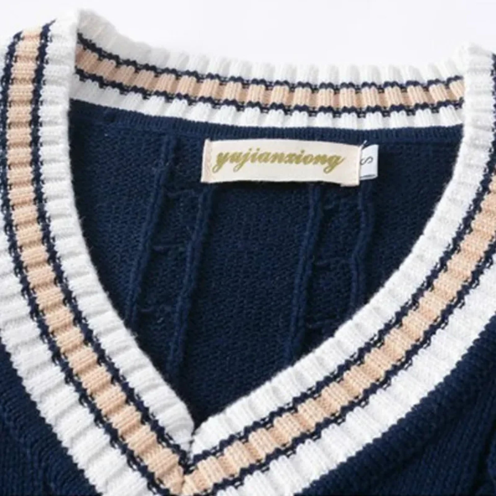 Sweater Vest - Heren mouwloos V-hals Pullover Gebreid Vest-Hallo Susanne
