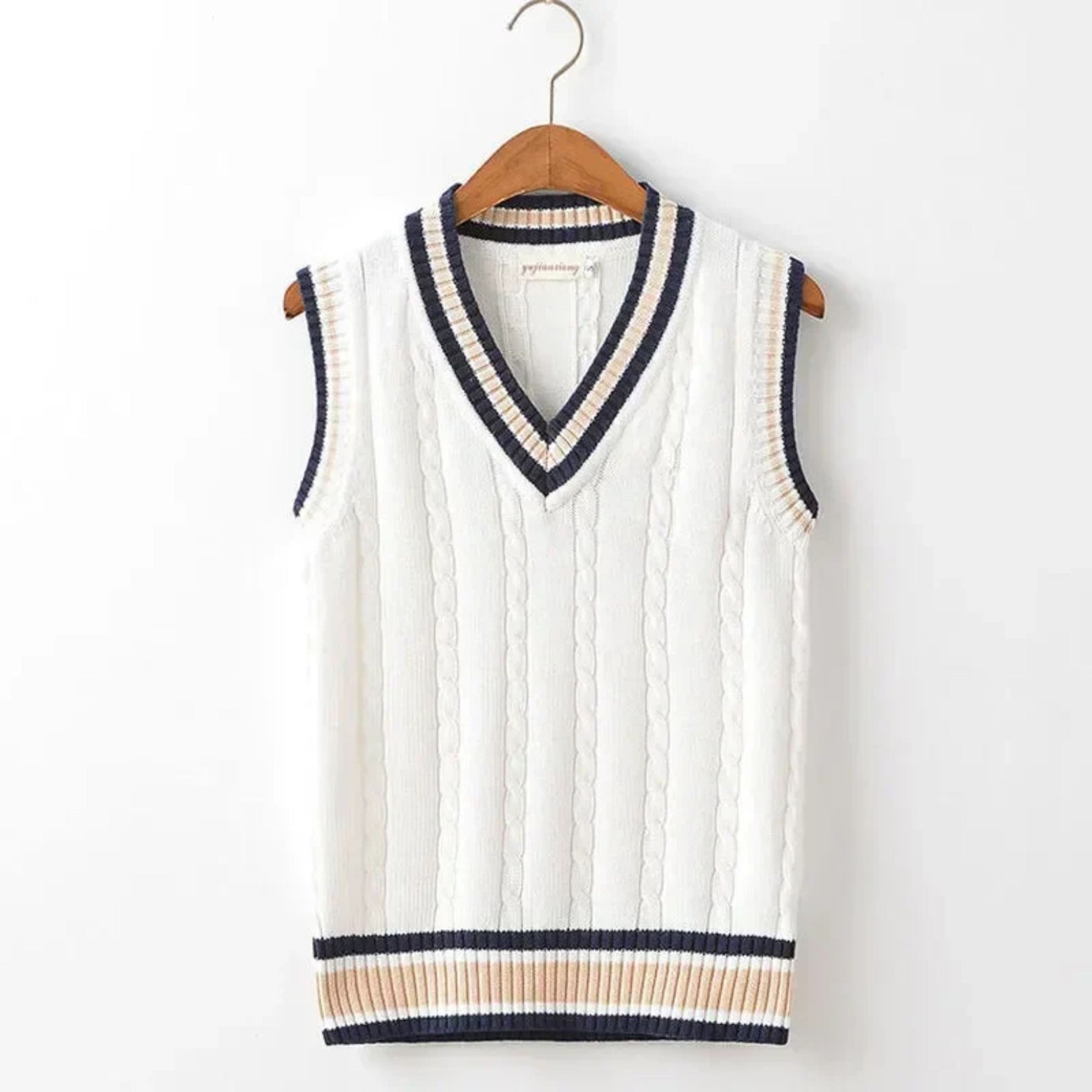 Sweater Vest - Heren mouwloos V-hals Pullover Gebreid Vest-Hallo Susanne