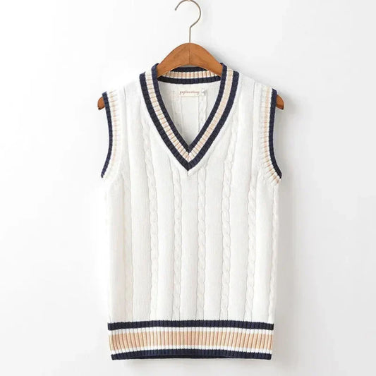 Sweater Vest - Heren mouwloos V-hals Pullover Gebreid Vest-Hallo Susanne