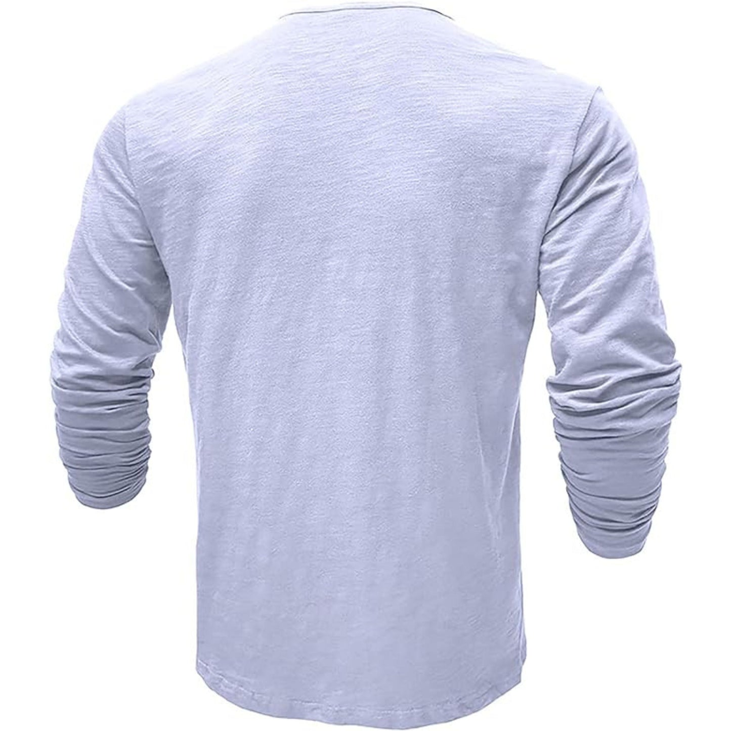 T-shirt met lange mouwen - Casual Effen Overhemd met knoopsluiting voor heren-Hallo Susanne