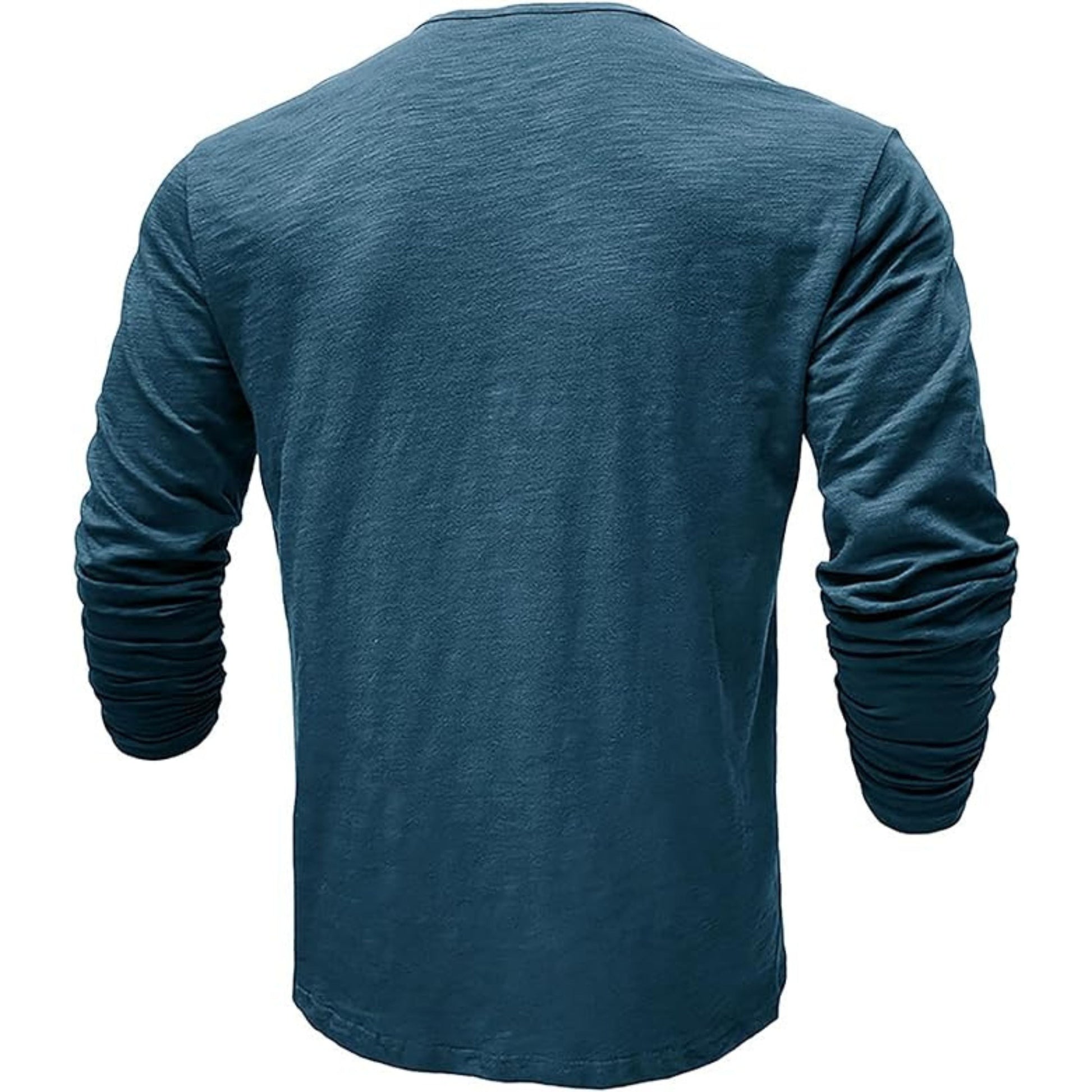 T-shirt met lange mouwen - Casual Effen Overhemd met knoopsluiting voor heren-Hallo Susanne