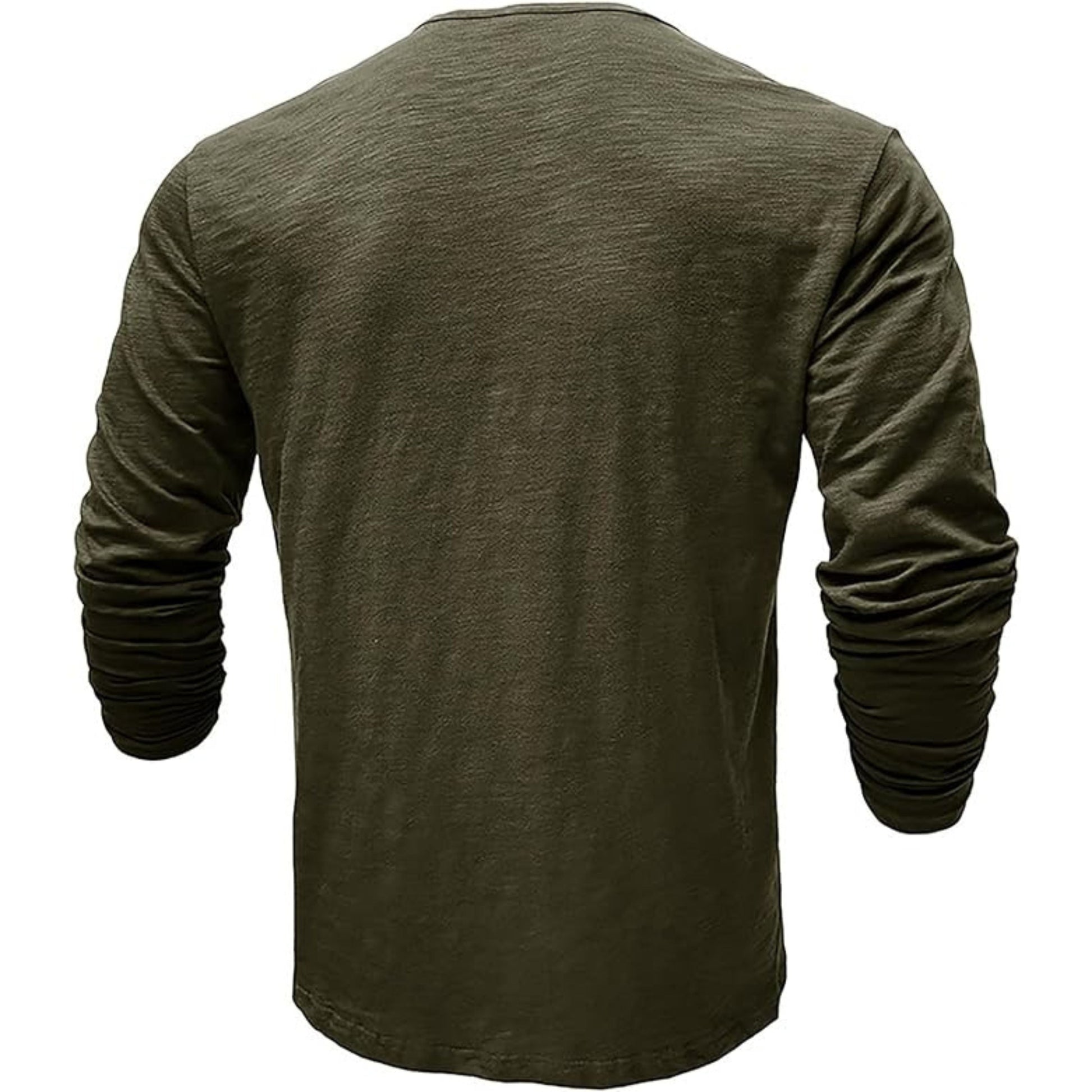 T-shirt met lange mouwen - Casual Effen Overhemd met knoopsluiting voor heren-Hallo Susanne