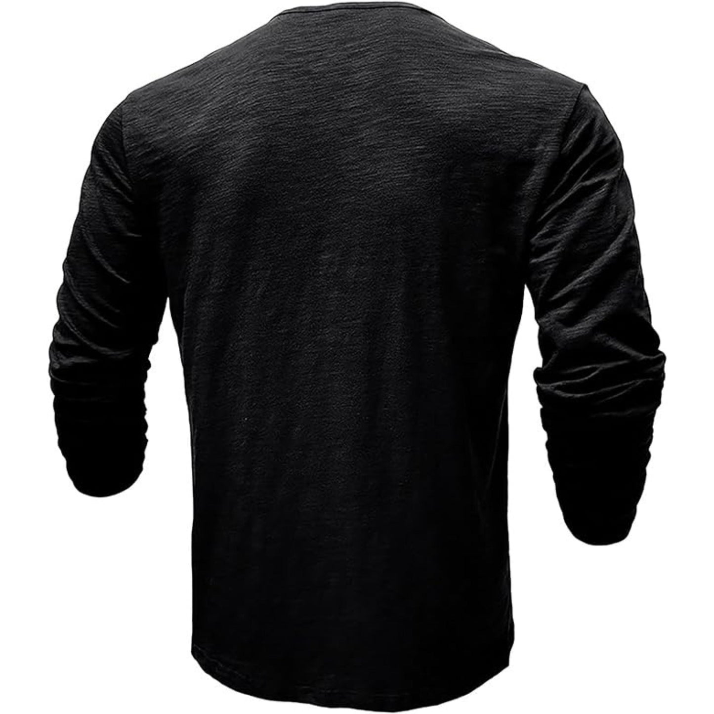 T-shirt met lange mouwen - Casual Effen Overhemd met knoopsluiting voor heren-Hallo Susanne