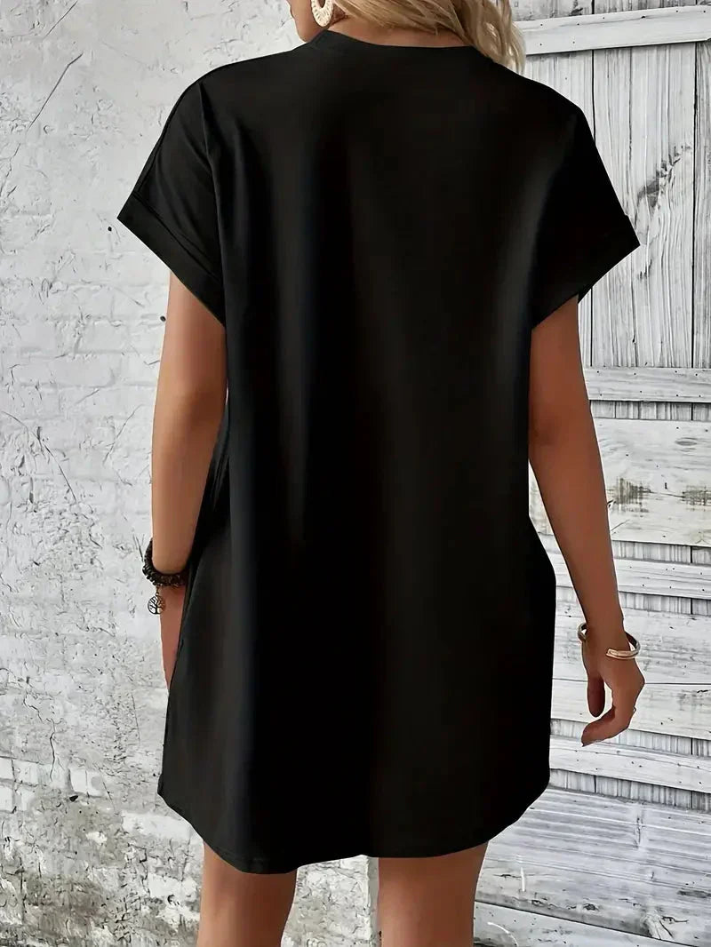 T-shirtjurk - Casual - Losse pasvorm - Minijurk - Zomerjurk-Hallo Susanne