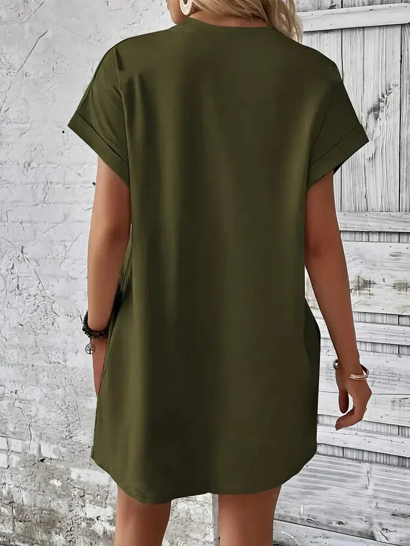 T-shirtjurk - Casual - Losse pasvorm - Minijurk - Zomerjurk-Hallo Susanne