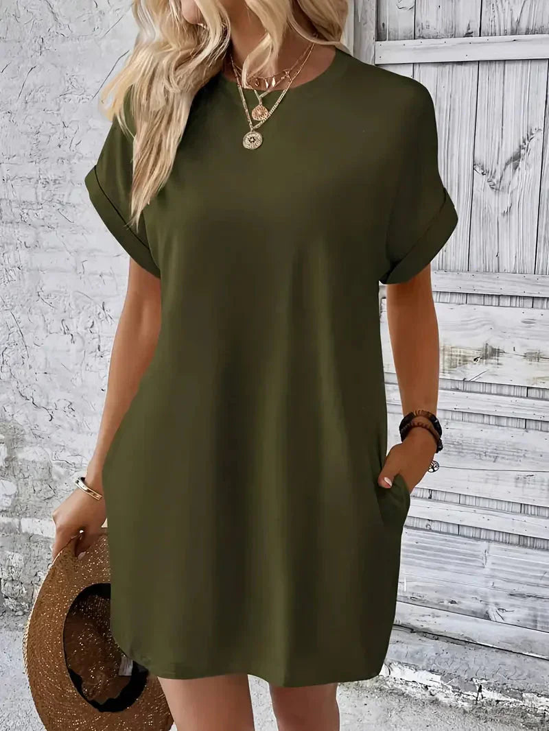 T-shirtjurk - Casual - Losse pasvorm - Minijurk - Zomerjurk-Hallo Susanne