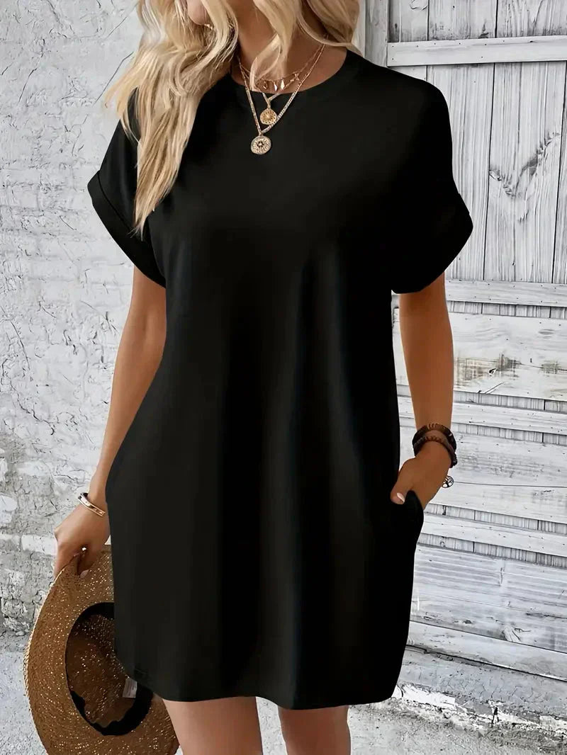 T-shirtjurk - Casual - Losse pasvorm - Minijurk - Zomerjurk-Hallo Susanne