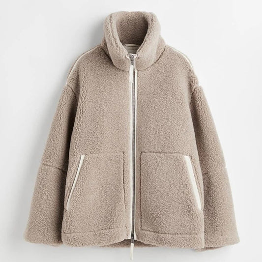 Teddy Jas | Warm | Oversized | Teddy Fleece Jas | Vrouwen Winterjas-Hallo Susanne