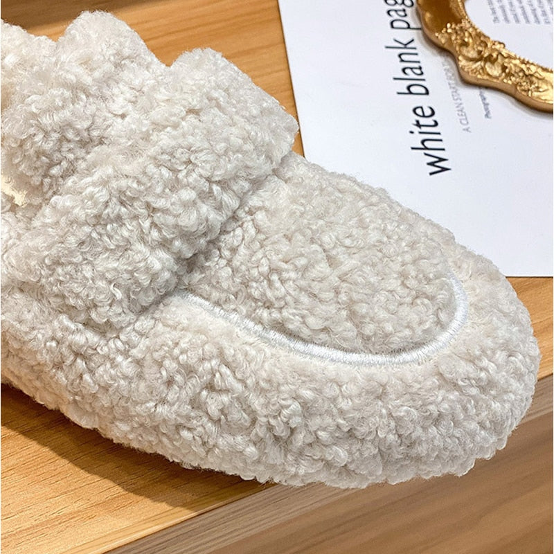 Teddy Loafers - Zachte, harige instaploafers voor dames-Hallo Susanne