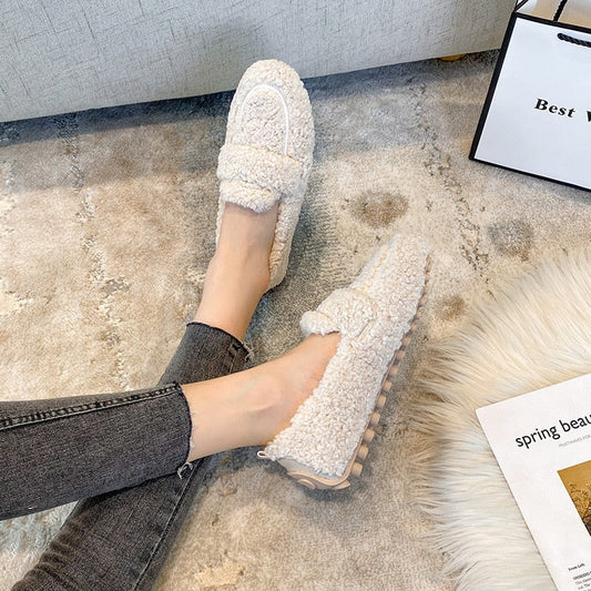 Teddy Loafers - Zachte, harige instaploafers voor dames-Hallo Susanne