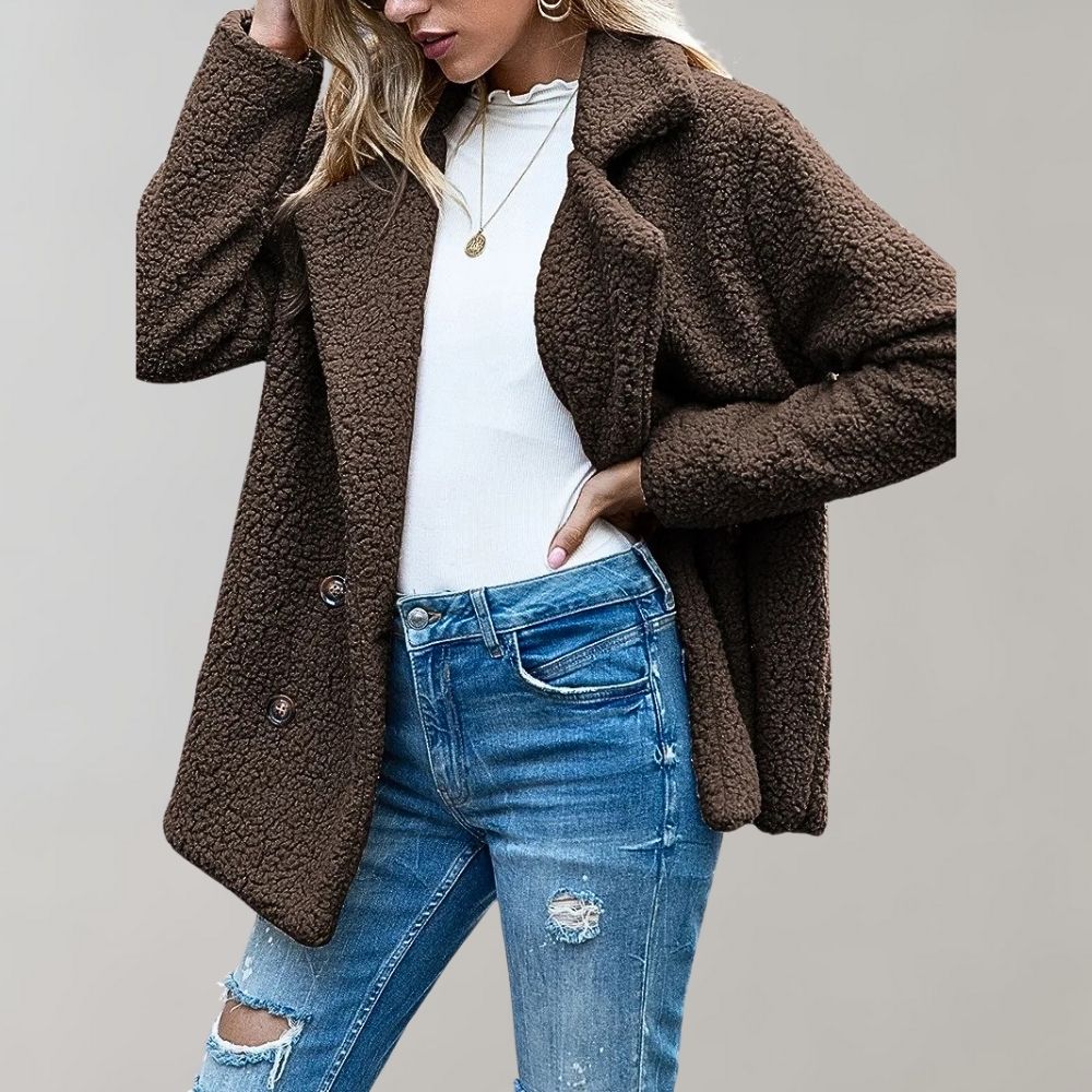 Teddyjas | Knus | Double Breasted | Winterjas | Vrouwenjas-Hallo Susanne