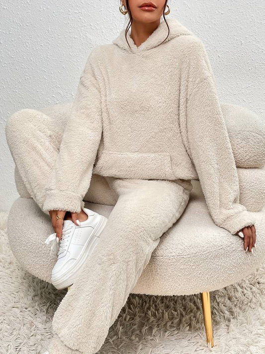 Trainingspak - Dames fleece hoodie en joggingbroek, tweedelige set-Hallo Susanne