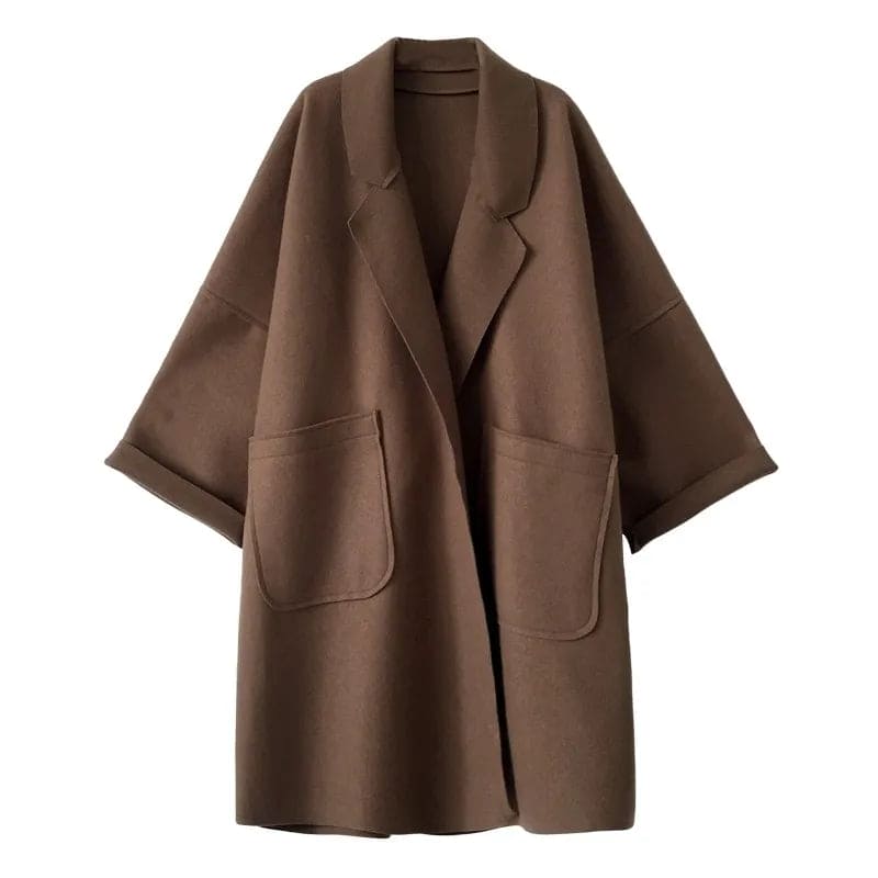 Trenchcoatigan - Wol - Oversized - Trenchcoat - Damescoatigan-Hallo Susanne