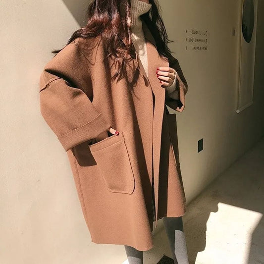 Trenchcoatigan - Wol - Oversized - Trenchcoat - Damescoatigan-Hallo Susanne