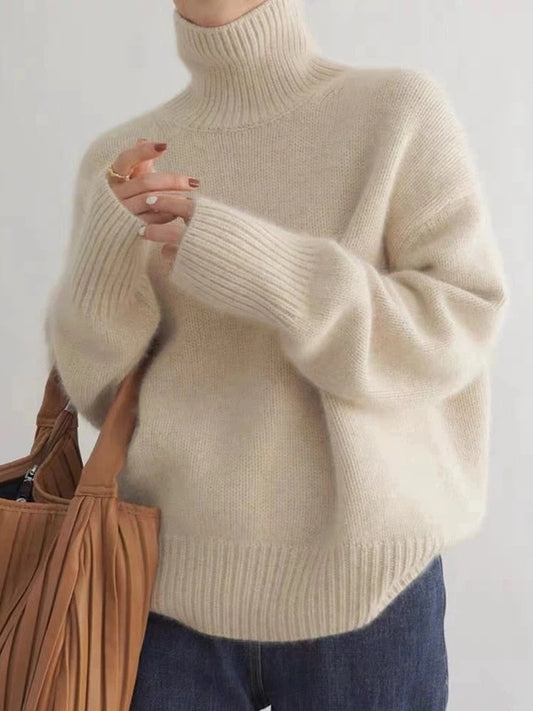 Turtleneck Trui - Gebreid - Rolkraag - Kasjmier trui - Damesbreigoed-Hallo Susanne