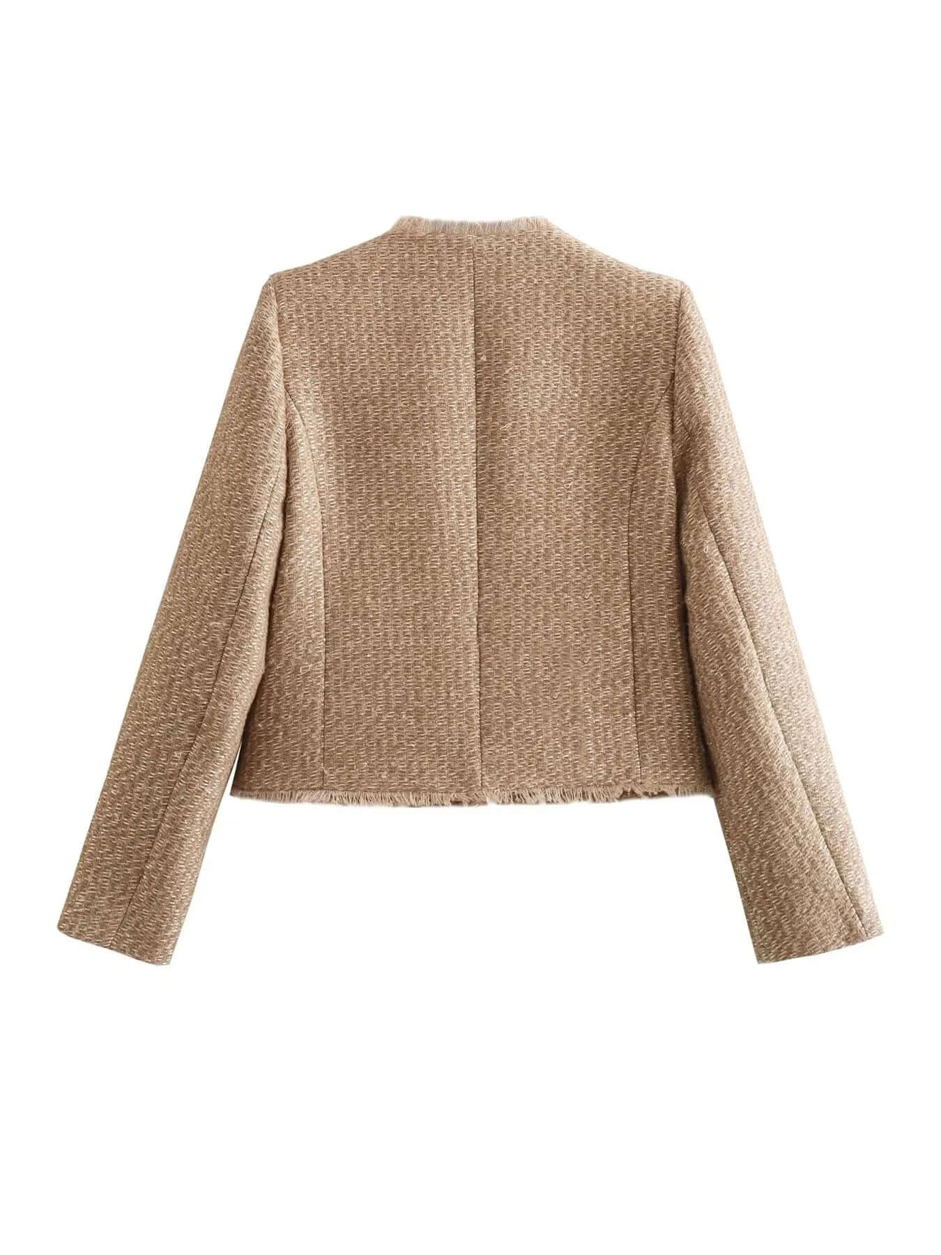 Tweed jas | Beige | Elegant | Zomerjas | Damesjas-Hallo Susanne