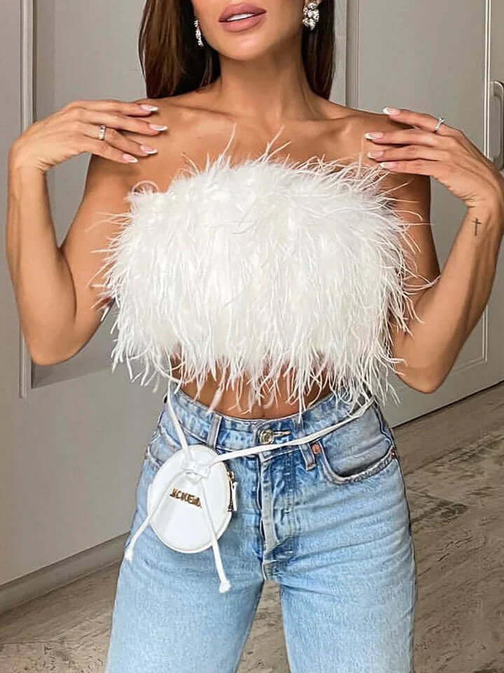Veren Top - Bandeau - Feest - Strapless Top - Gewas Top-Hallo Susanne