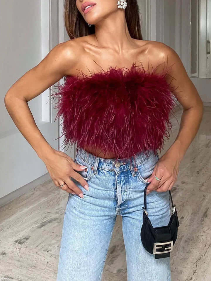 Veren Top - Bandeau - Feest - Strapless Top - Gewas Top-Hallo Susanne