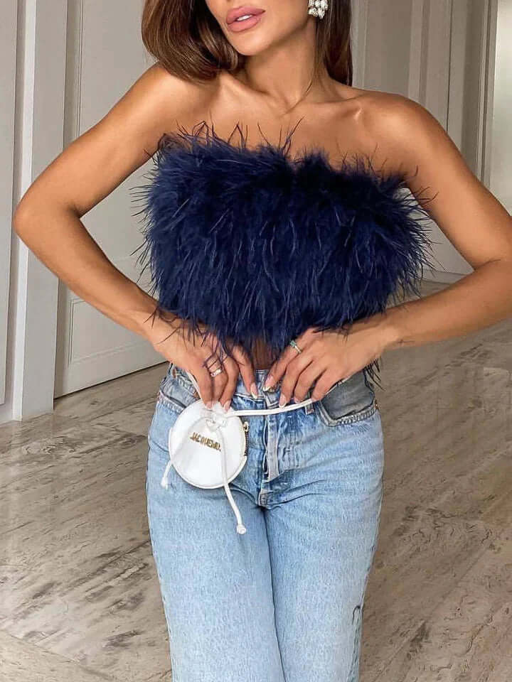 Veren Top - Bandeau - Feest - Strapless Top - Gewas Top-Hallo Susanne