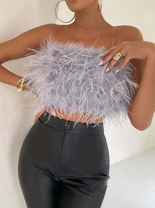 Veren Top - Bandeau - Feest - Strapless Top - Gewas Top-Hallo Susanne