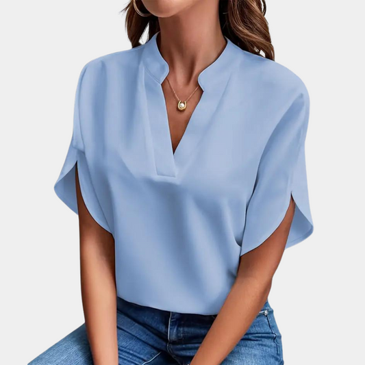 Vrouwen Blouse | Elegant | Los Fit | Korte Mouw Blouse | Zomer Top-Hallo Susanne