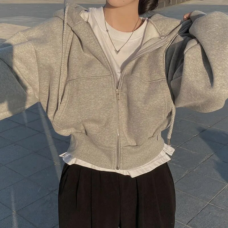 Vrouwen Hoodie | Comfy | Oversized | Rits Hoodie | Dames Zip-Up Hoodies-Hallo Susanne