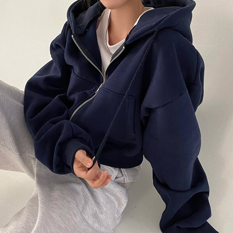 Vrouwen Hoodie | Comfy | Oversized | Rits Hoodie | Dames Zip-Up Hoodies-Hallo Susanne