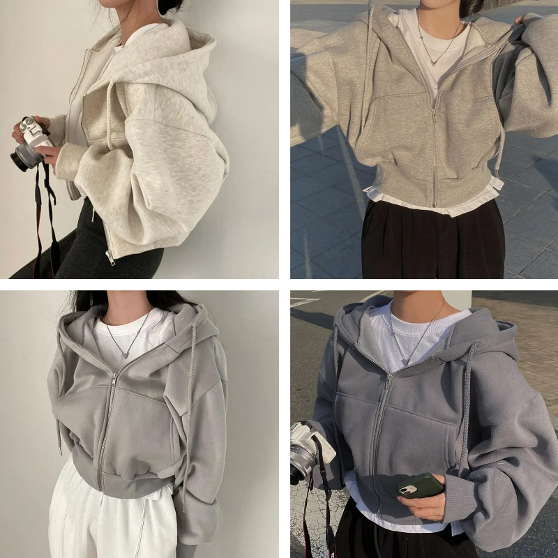 Vrouwen Hoodie | Comfy | Oversized | Rits Hoodie | Dames Zip-Up Hoodies-Hallo Susanne