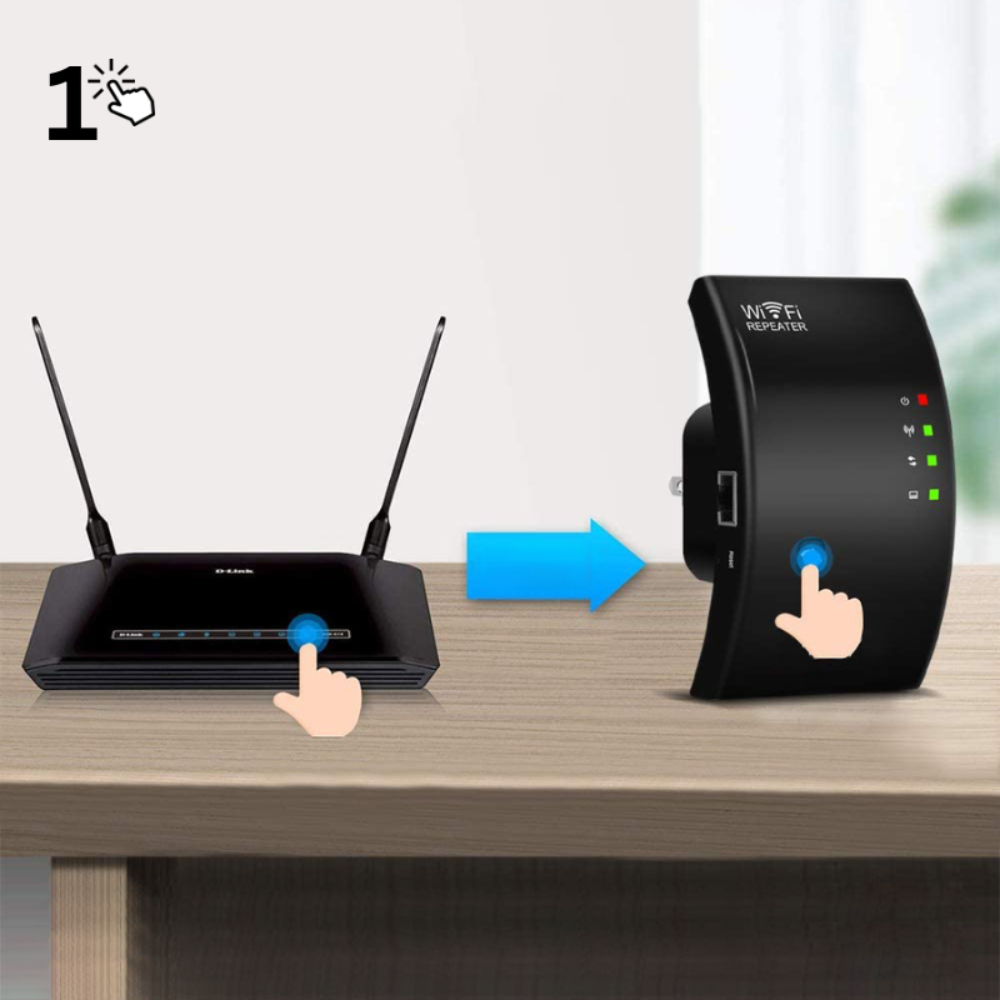 Wifi-repeater - Vast - Internetbereik - Wifi-extender - Draadloze internetversterker-Hallo Susanne