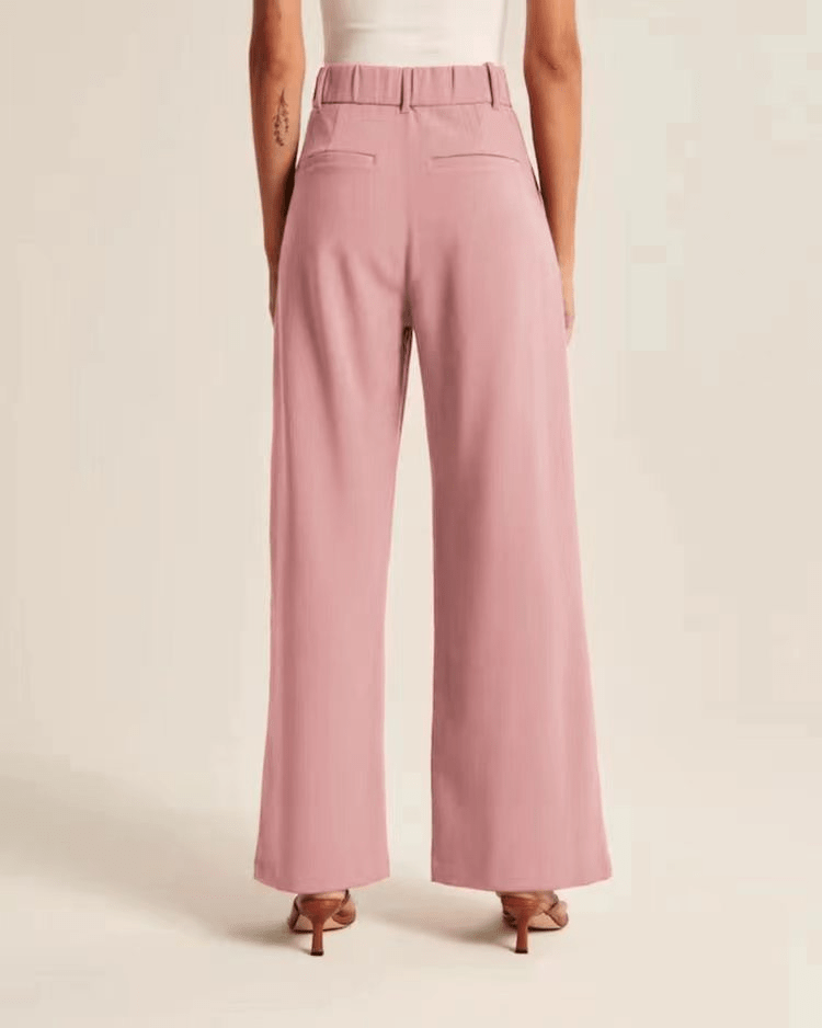 Wijde broek - Damesbroek met hoge taille en wijde pijpen voor kleine vrouwen-Hallo Susanne