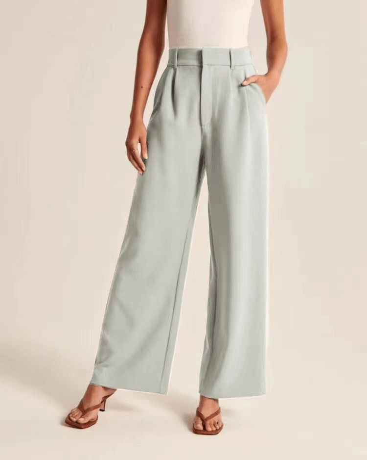 Wijde broek - Damesbroek met hoge taille en wijde pijpen voor kleine vrouwen-Hallo Susanne