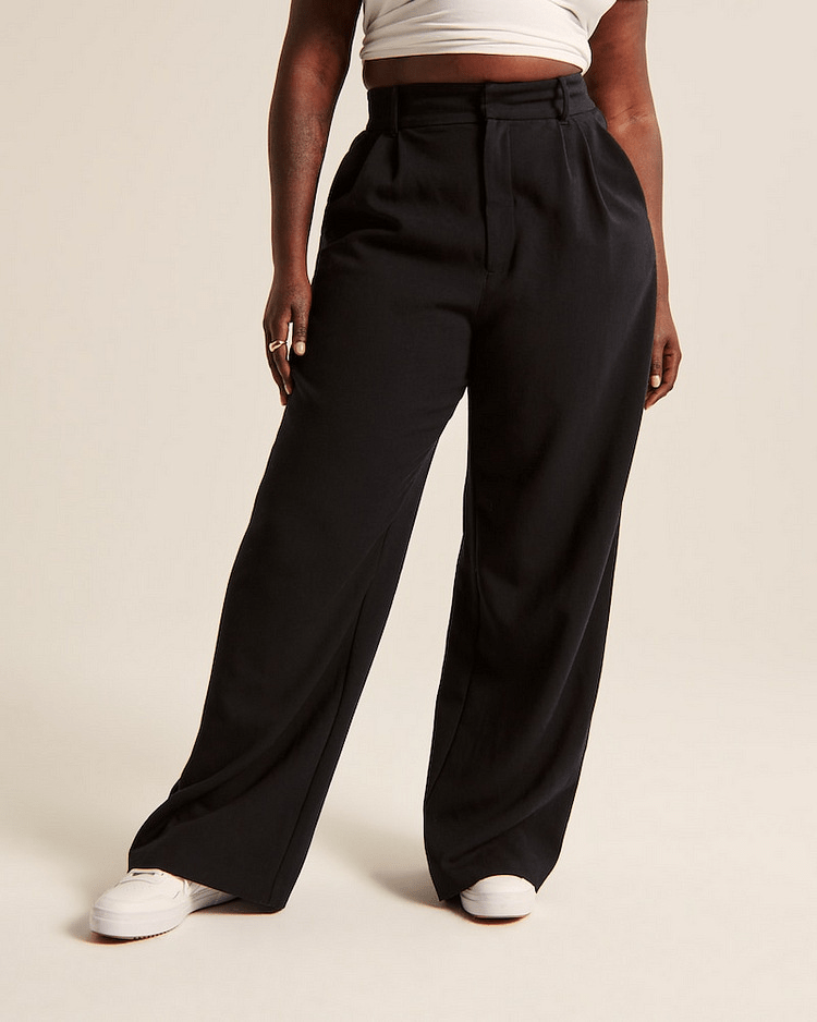 Wijde broek - Damesbroek met hoge taille en wijde pijpen voor kleine vrouwen-Hallo Susanne
