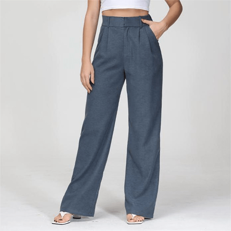 Wijde broek - Damesbroek met hoge taille en wijde pijpen voor kleine vrouwen-Hallo Susanne
