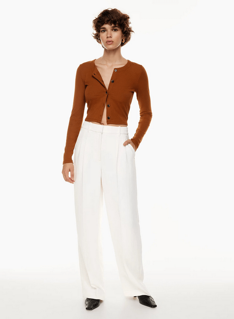 Wijde broek - Damesbroek met hoge taille en wijde pijpen voor kleine vrouwen-Hallo Susanne